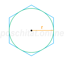 Шестиугольника описанный вокруг окружности